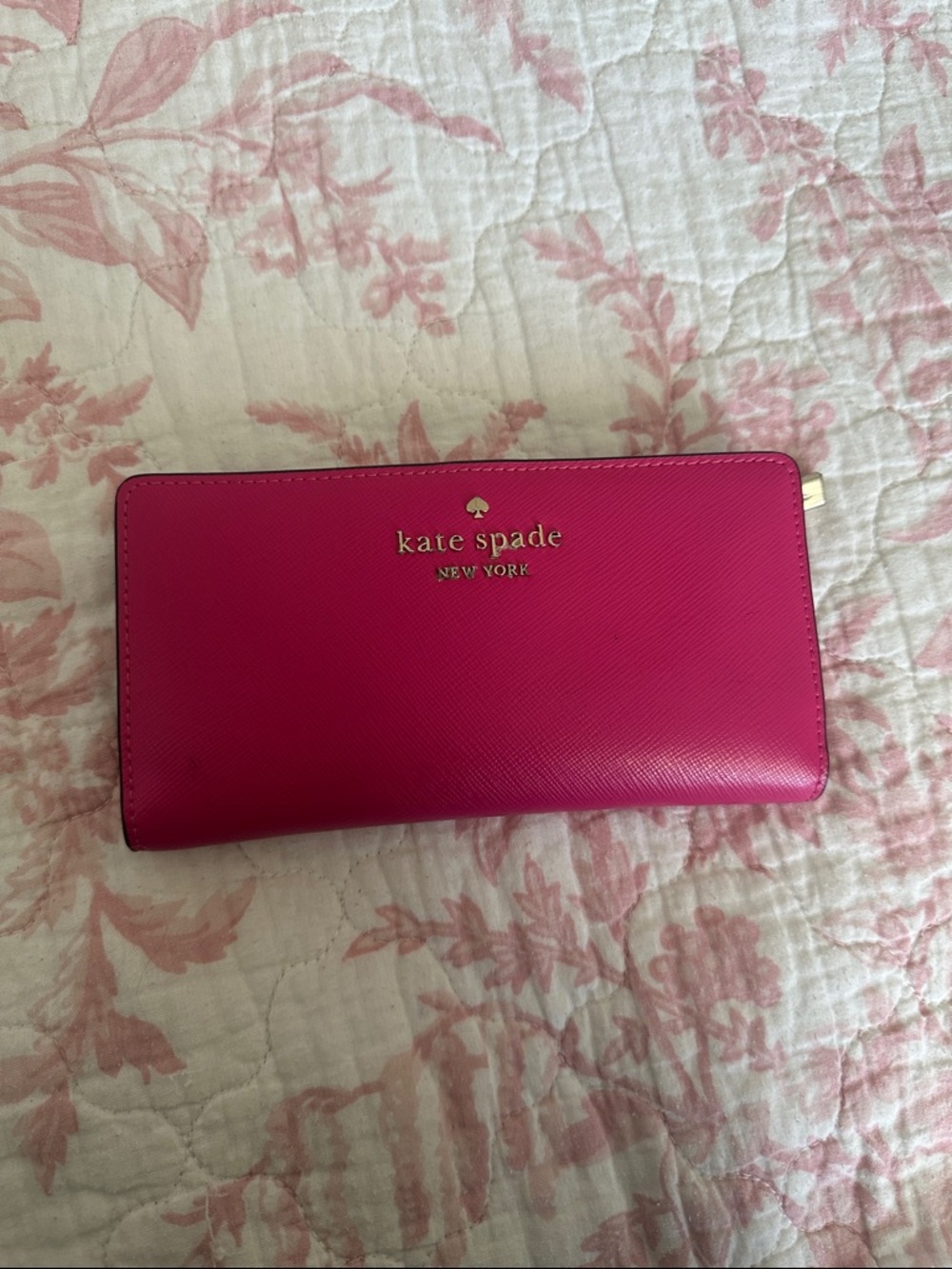 kate spade Hot Pink Zip-Around Continental Wallet